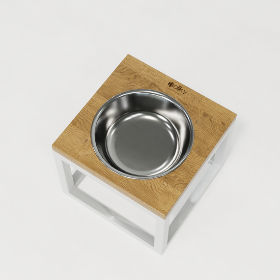 Миска на подставке для больших собак Hollky Base Solo XL (1 × 1,8 л) Solo XL-262620-WHNT | Зображення 9