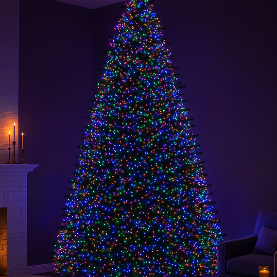 Новорічна гірлянда Хвойна лапа 100 м 3000 LED білий провід Мультиколір D3000L100MWML | Зображення 1