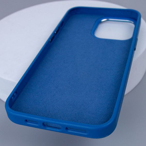 Кожаный чехол Bonbon Leather Metal Style with MagSafe для Apple iPhone 13 Pro (6.1") Синий / Indigo | Зображення 4