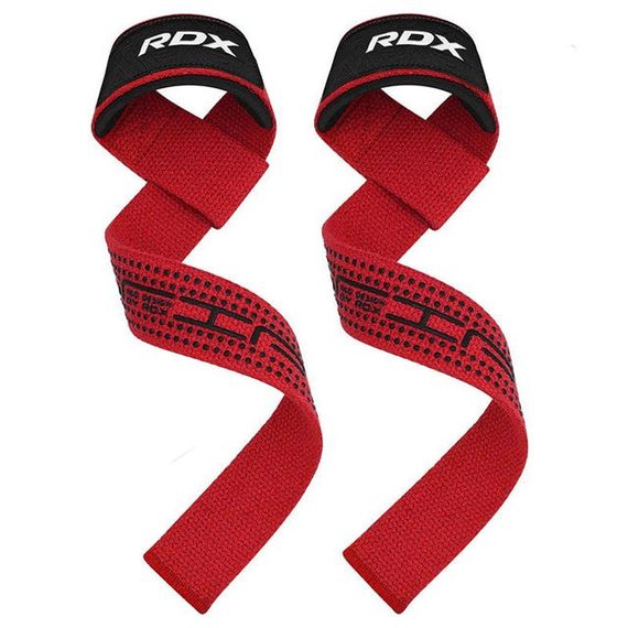 Лямки для тяги RDX S4 Gym Cotton Gel Straps Red Plus | Зображення 4