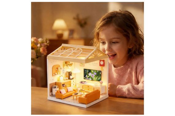 Конструктор-румбокс 8006 MINI HOUSE серії "Інтер'єр" – ВІТАЛЬНЯ (світло) | Зображення 8