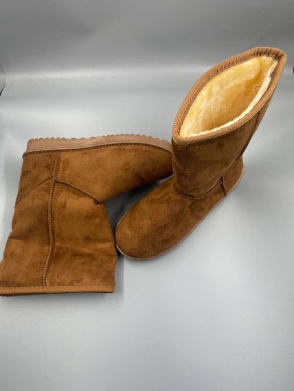 Зимові жіночі Уги UGG коричневий Хутряні чоботи Теплі висота 25 см (розміри:37,38, 40) | Зображення 3
