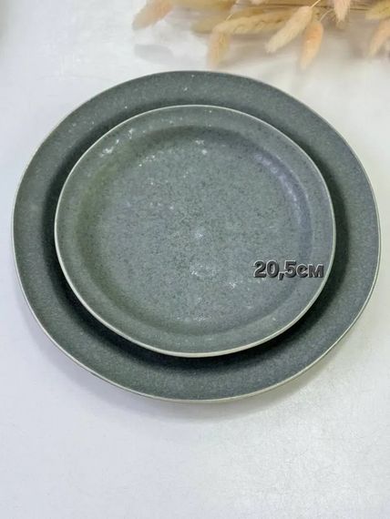 Тарілка кругла Olens Конкрето 101-0418 2.2х20.5 см сіра | Зображення 1