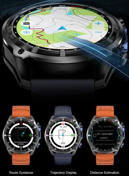 Smart Navigation Pro Steel Black с GPS, 3 ремешка | Зображення 4