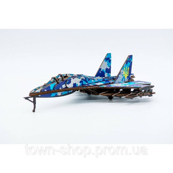 Деревянный 3D конструктор "МИГ-29" Арт-00654, 94 детали | Зображення 3