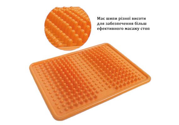 Ортопедичний килимок для стоп EasyFit Acupoint з шипами помаранчевий (EF-2752-OR) | Зображення 3