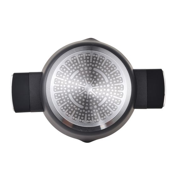 Каструля з кришкою Bergner Ion plus BG-35911-BK 24 см 3.5 л чорна | Зображення 3