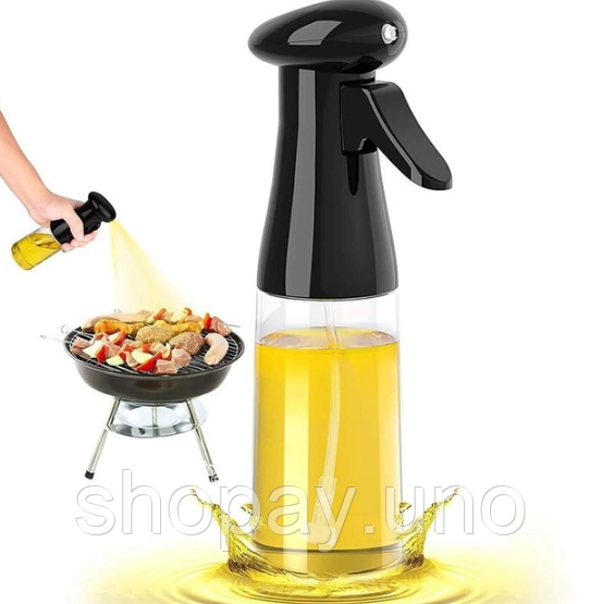 Диспенсер - розпилювач олії, оцту Oil Spray Bottle · Спрей - дозатор соусів, 200 мл | Зображення 1