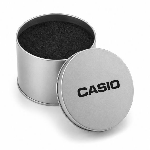 Коробочка металева кругла Casio Silver для наручних годинників Касіо срібляста