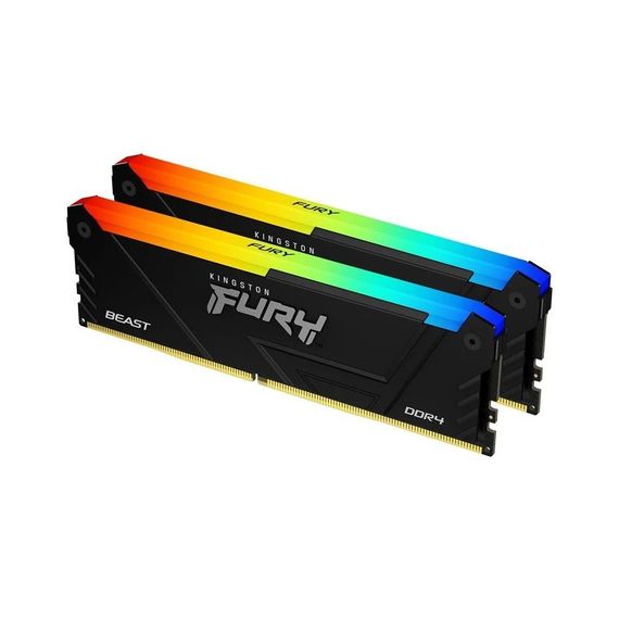 Модуль пам'яті для комп'ютера DDR4 32GB (2x16GB) 3200 MHz FURY Beast RGB Kingston Fury (ex.HyperX) (KF432C16BB2AK2/32) | Зображення 1