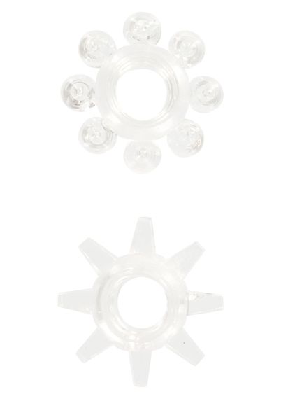 Набор из 2 шт колец на пенис Toy Joy - Power stretchy Rings Clear, 10459-CLEAR Sex Aura | Зображення 1