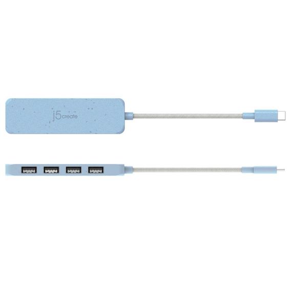 Хаб J5create JCH341EC-N USB-C на 4 USB-A, блакитний | Зображення 3