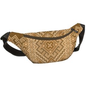 Сумка на пояс бананка Bumbag Орнамент 27x16 см (BB_UKR005_MBR)