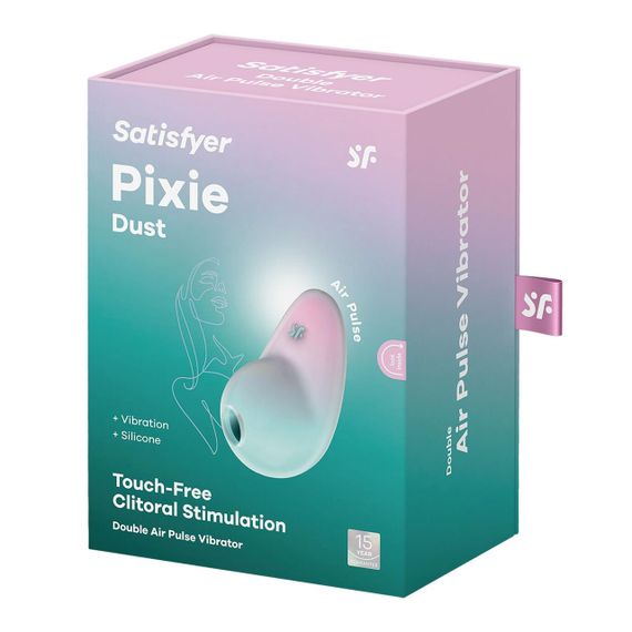 Вакуумный стимулятор с вибрацией Satisfyer Pixie Dust Mint/Pink sexstyle | Зображення 5