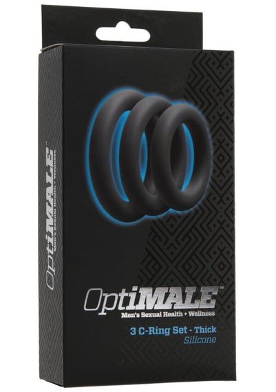 Набор эрекционных колец Doc Johnson OptiMALE 3 C-Ring Set Thick | Зображення 1