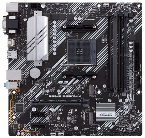 Материнcька плата ASUS PRIME B550M-A sAM4 B550 4xDDR4 M.2 HDMI-DVI-VGA mATX (90MB14I0-M0EAY0)