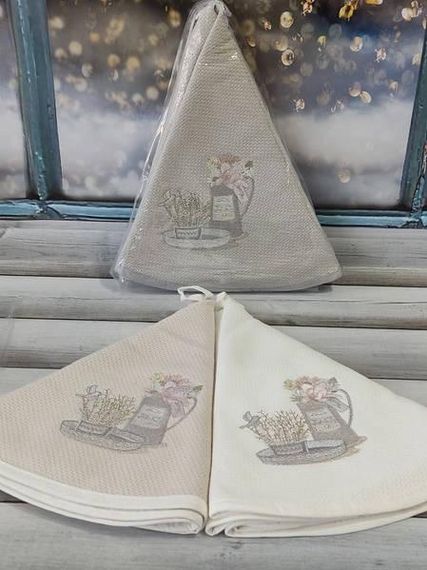 Полотенца с вышивкой Pupilla Bernini 70х70 набор 2шт