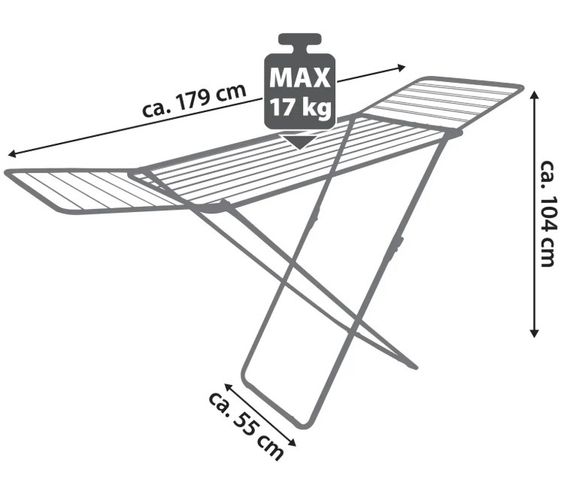 Сушарка для білизни підлогова Casa Si Kolibri 18m White (CS42191C06D) | Зображення 3