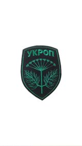 Нашивка на одяг (термо) Укроп 2 Україна 84*114 мм Чорний з зеленим