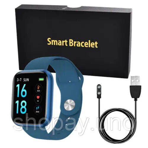 Smart Watch T80S, два браслети, температура тіла, тиск, оксиметр. Колір: синій GW-76 | Зображення 5