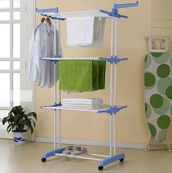 Багатоярусна сушарка для білизни, речей, одягу Garment rack with wheels складана | Зображення 6