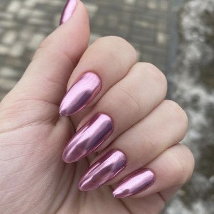 Зеркальная втирка №6 (розовая) + апликатор