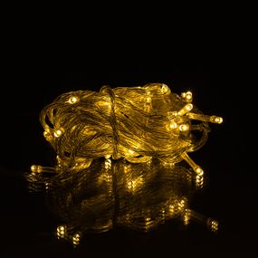Новорічна гірлянда кімнатна нитка 10 м 120 LED чорний провід Жовтий W120LED10MBY