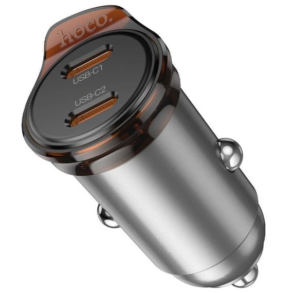 АЗП Hoco NZ16B Rigorous PD45W (2USB-C) Metal grey | Зображення 6