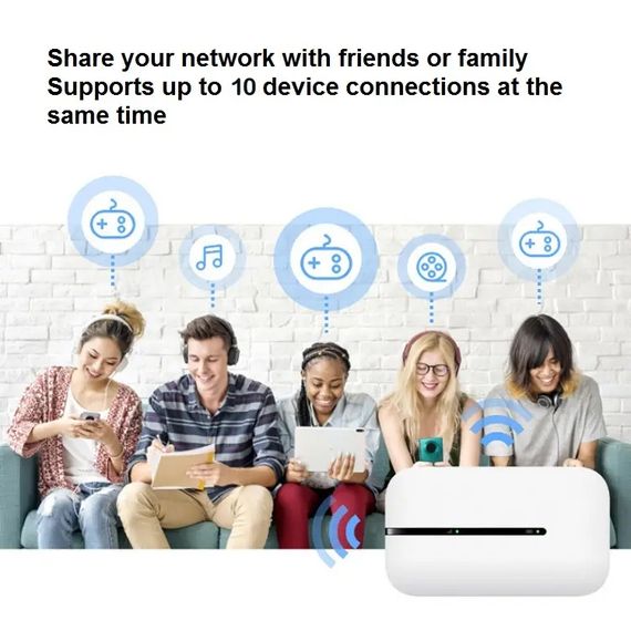 Портативний 4G LTE роутер / Роутер з акумулятором 150 Мбіт/с / Мобільний WiFi роутер зі слотом для SIM-картки | Зображення 6