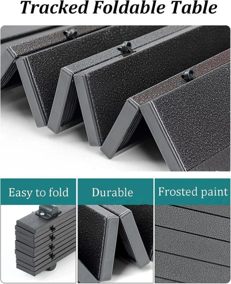 Стіл + 2 стільці STD-02 стіл складаний прямокутний коричневий, (Д530 * Ш550 * В500мм), стільці метал + тканина (40 * 40 * 35), | Зображення 2