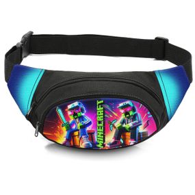 Сумка-бананка дитяча з принтом Minecraft поясна сумка для хлопчика (4540)