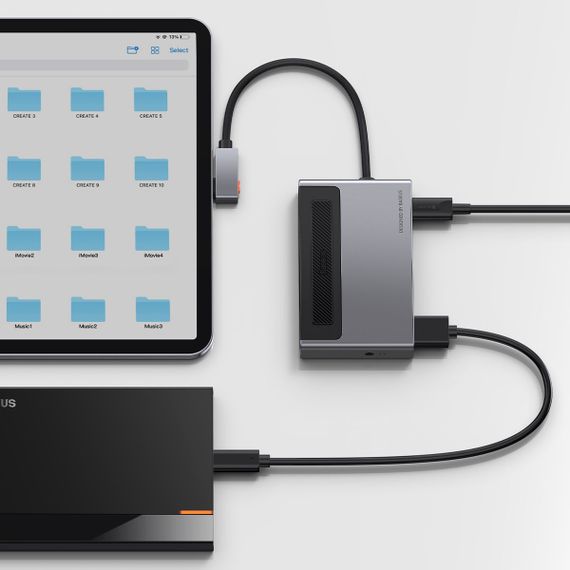 Хаб Baseus з 6 портами, підтримка 4K та 100 Вт PD XPRO CAHUB-DA (34349-01_586) | Зображення 3