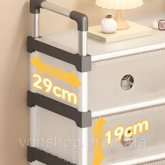 Полиця для взуття SKLM-32-LT6205 чорна 6 полиць | Зображення 3