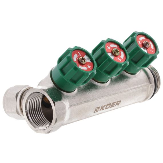 Колектор вентильний з фитингом Koer KR.1123-3 3/4"x3 ways (KR2830) | Зображення 1
