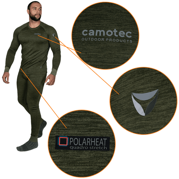 Термобілизна Polarheat QS Pro 2.0 Олива Меланж (7365), S | Зображення 3