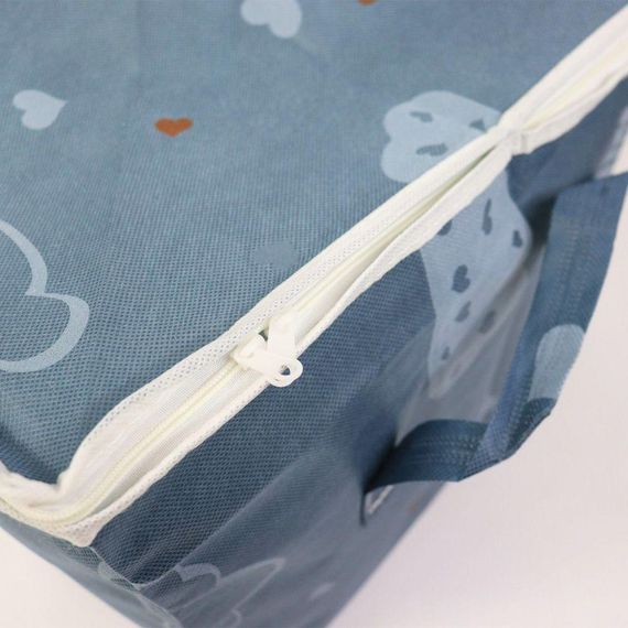 Чехол для постельного белья (60х30х40см), 75л, Синий / Складной органайзер для хранения вещей | Зображення 5