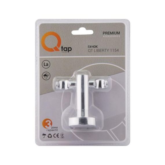 Гачок Qtap Liberty подвійний QTLIBCRM1154 Chrome | Зображення 4