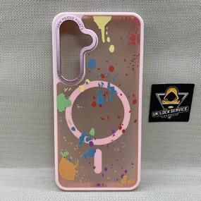 Чехол Wlons Unicorn противоударный PC+TPU для Samsung Galaxy S24 / S25 MagSafe Матовый Розовый