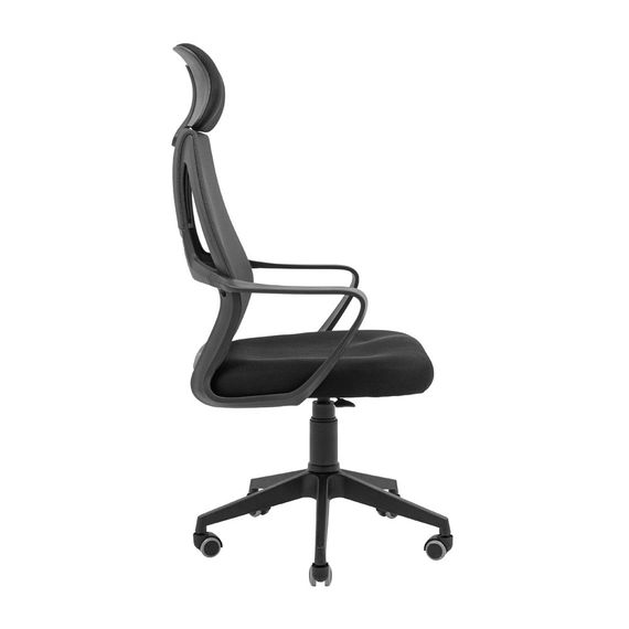 Крісло Профі Пластик Піастра Сітка чорна + сіра | Зображення 2