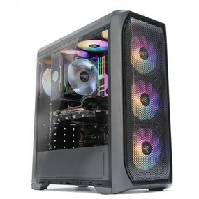 Корпус Zalman N5 MF, MidT, 2xUSB2.0,1xUSB3.0, 4x120мм RGB LED,акрил(бок. панель),безБП,черный (N5MF)