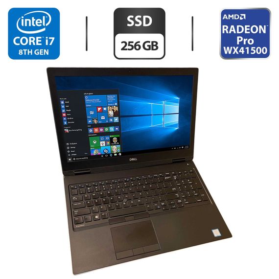 Мобильная рабочая станция Dell Precision 7530 / 15.6" (1920x1080) IPS / Intel Core i7-8750H (6 (12) ядер по 2.2 - 4.1 GHz) / 16 GB DDR4 / 256 GB SSD / AMD Radeon Pro WX 4150, 4 GB GDDR5, 128-bit / WebCam б/у