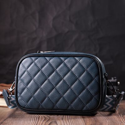 Сумка Vintage Шкіряна жіноча через плече на одне відділення Синя (22385) | Зображення 2
