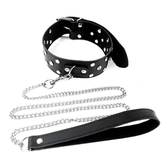 Нашийник з повідцем Art of Sex Jenna Collar with Leash Чорний One Size | Зображення 2