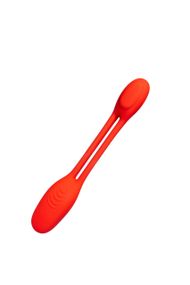 Гибкий вибратор для пар Every Night Toys Flexible с двумя моторчиками, красный Sex Aura