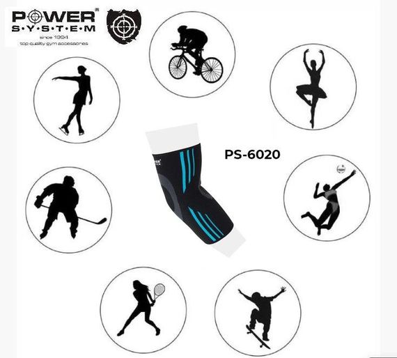 Налокітники Power System PS-6020 Elbow Support Evo Black/Blue (2шт.) L | Зображення 6