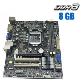 Комплект: материнская плата Elitegroup B75H2-M3 (rev 1.0) / LGA1155 / Intel Core i3-3240 (2 (4) ядра по 3.4 GHz) / 8 GB DDR3 / Intel HD Graphics 2500 + Кулер б/у