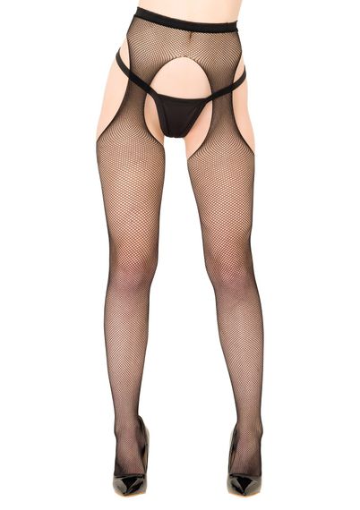 Колготки сітка з імітацією панчохи One Size Daring Intimates, чорні | Зображення 2