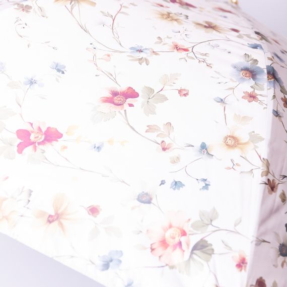 Класична парасолька-тростина напівавтомат з поліестеру 7 спиць діаметр 99 см Бежева HP-23-7BE | Зображення 2