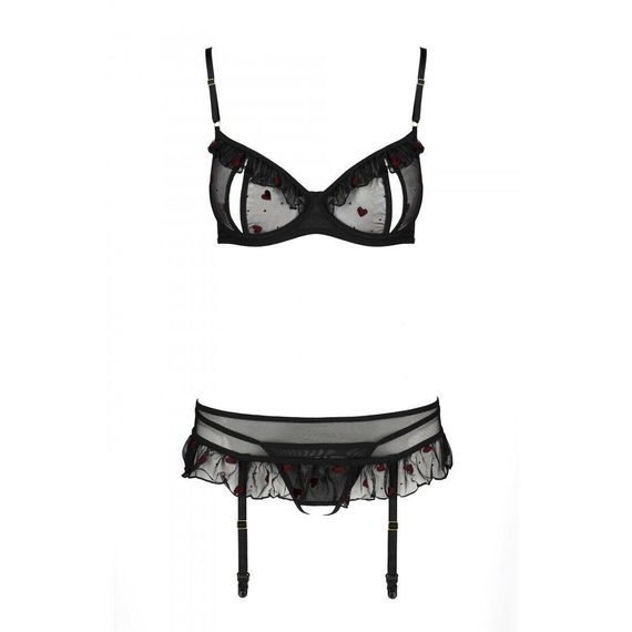 Сексуальный комплект с поясом для чулок LOVELIA SET black S/M - Passion | Зображення 4