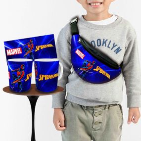 Набір: дитяча сумка-бананка+кружка Людина-павук «Spider-Man» 32х15см, бананка для хлопчика через плече на подарунок (01009)